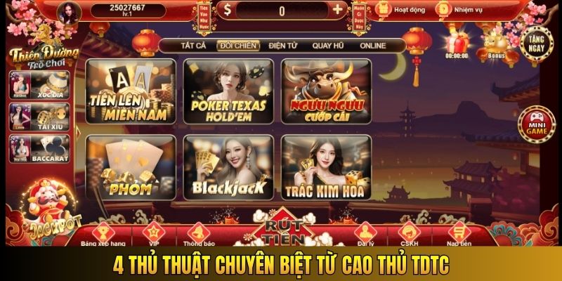 4 thủ thuật chuyên biệt từ cao thủ TDTC