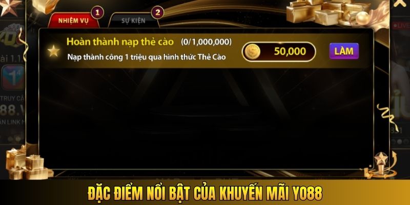 Đặc điểm nổi bật của khuyến mãi Yo88