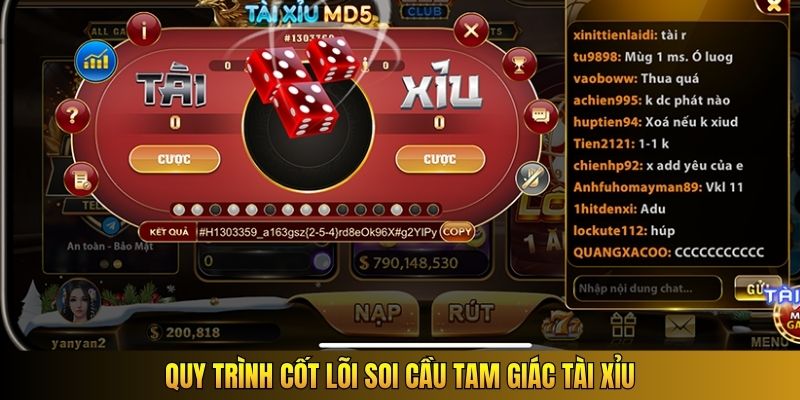 Quy trình cốt lõi soi cầu tam giác Tài Xỉu