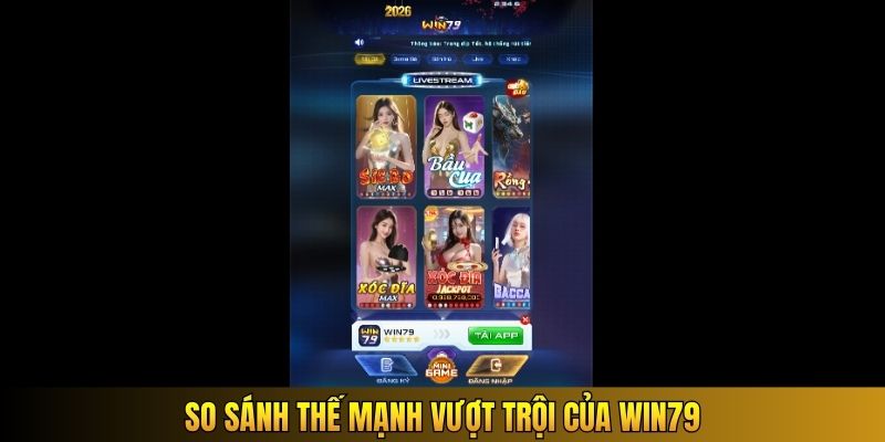 So sánh thế mạnh vượt trội của Win79